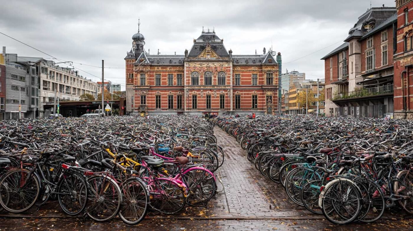 tas de vélos Amsterdam